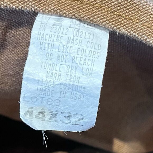 Round House Overalls Mens 44x32 Brown Duck Canvas Double Knee Bib Hammer Loop - Picture 7 of 15